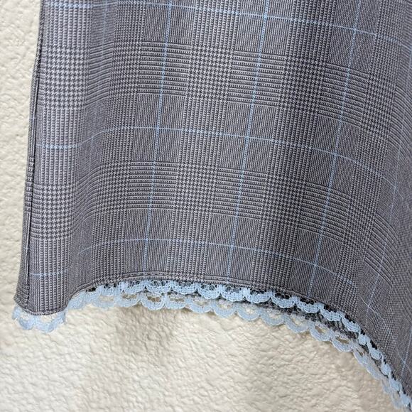 Vintage Y2k Gray Plaid Skirt Gloomy Coquette Office Siren Academia Corpcore 10 - Picture 3 of 7